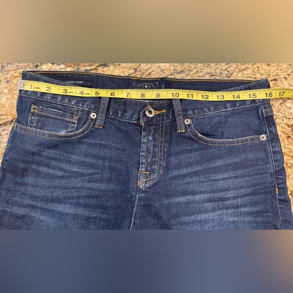 Lucky Brand Womens Shorts Size 2 Dark Distressed Denim Mid Rise - Picture 6 of 8